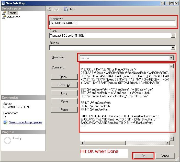 PrinceOfPersia - [GUIDE] How To Backup Database Automatically( Every 1 Hour) - RaGEZONE Forums
